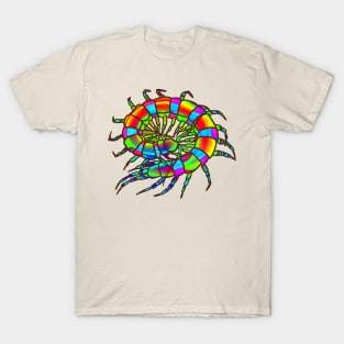 Rainbow Curled-Up Centipede T-Shirt